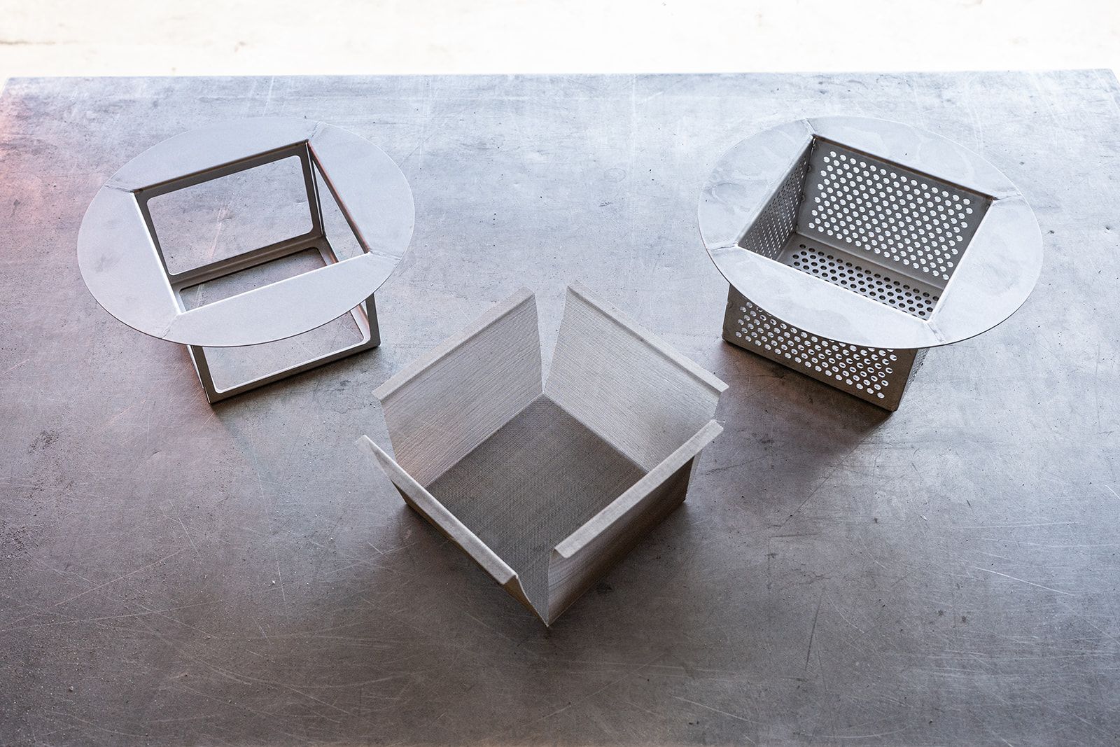 Paniers en inox perforé